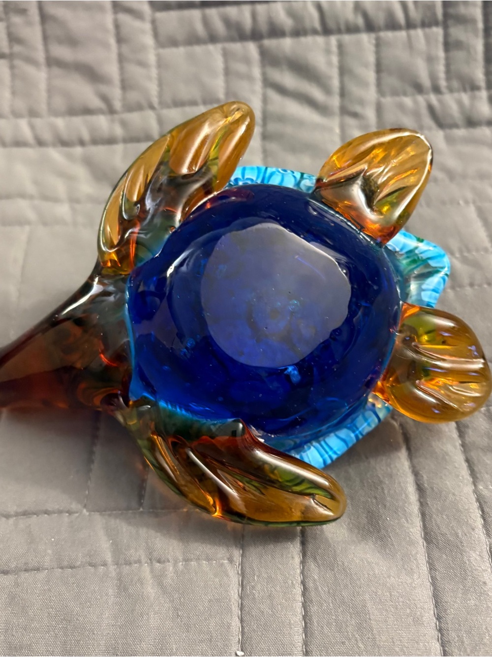 Millefiori Sea Turtle Art Glass Paperweight Figurine - Picture 7 of 13